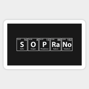 Soprano (S-O-P-Ra-No) Periodic Elements Spelling Sticker